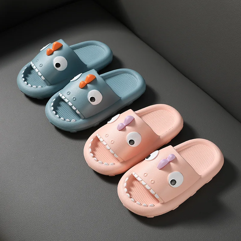 

Cartoon Dinosaur Slippers For Boys Girls 2022 Summer Kids Beach Shoes Baby Home Bathroom Soft Indoor Flip Flops Children Sandals