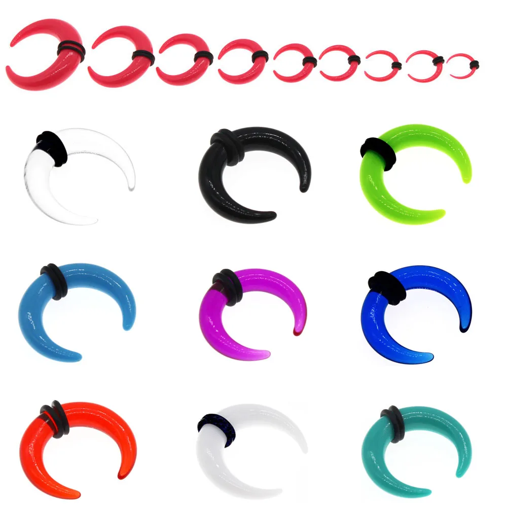 Guemcal 1 шт. акриловый 6x10 мм конус для ушей аналогичный C-образный рог Пинчер