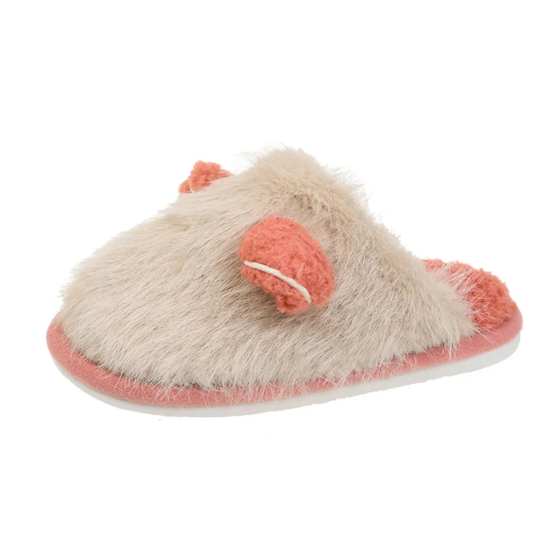 2022 new women's home half wrapped head cute non-slip dormitory cotton slipper 2448