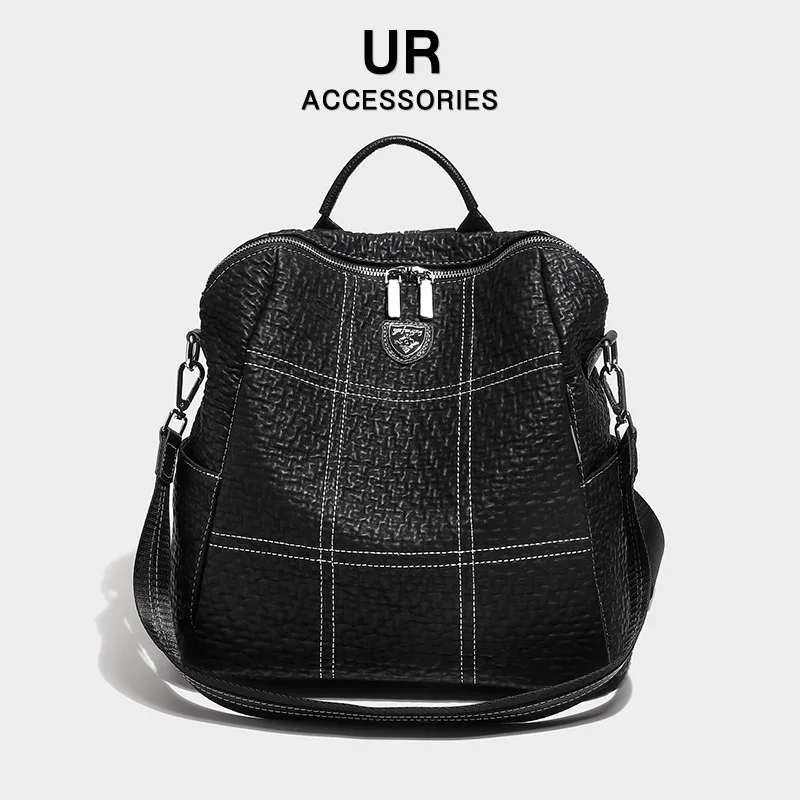 

Luxury Backpack Women's Bag Mochilas Multi Function Large Capacity Backpack Cowhide Material Genuine Leather Bolsas Feminina