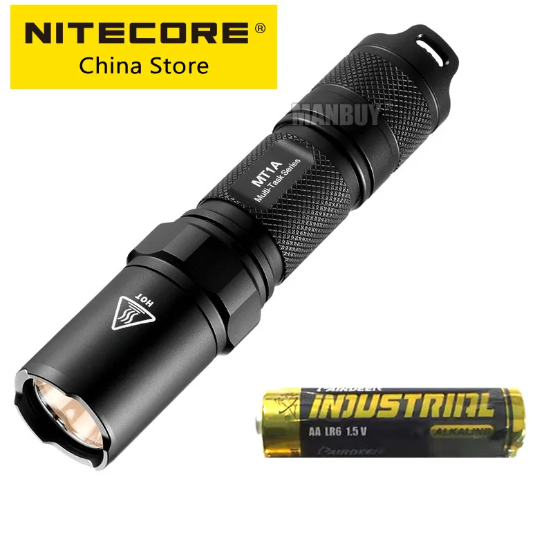 Genuine Nitecore MT1A Flashlight with Battery CREE XP-G R5 LED 180 LMs 3 Modes Multi-Task Series Mini Torch outdoor Tools Hiking
