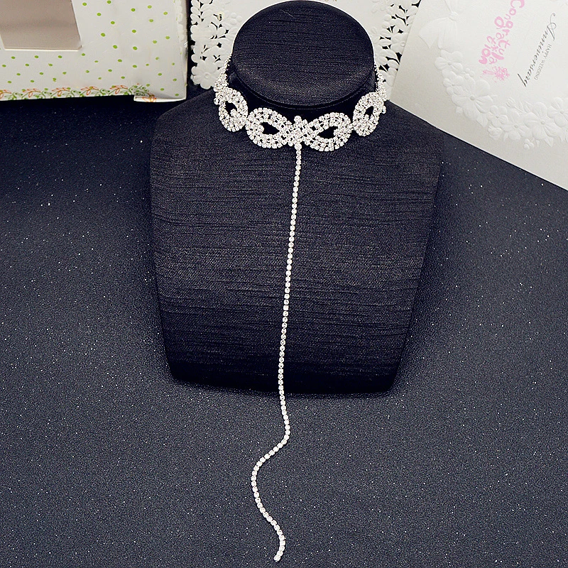 

Fashion Hot Selling 8 Character Necklace Ring Rhinestone Versatile Necklace TZ002-19