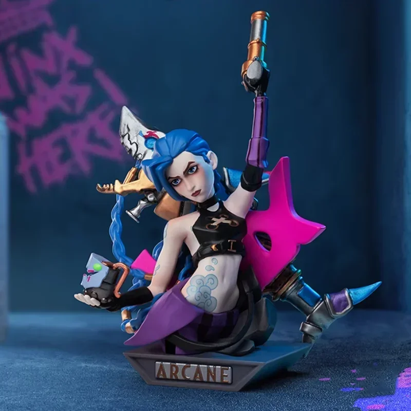 POP MART LEAGUE OF LEGENDS ARCANE Series Подлинная слепая коробка Mystery Box Guess Bag Игрушки Кукла Симпатичная аниме-фигурка Настольный компьютер (art.: 3920d29ebf4ee) - 3920d29ebf4ee