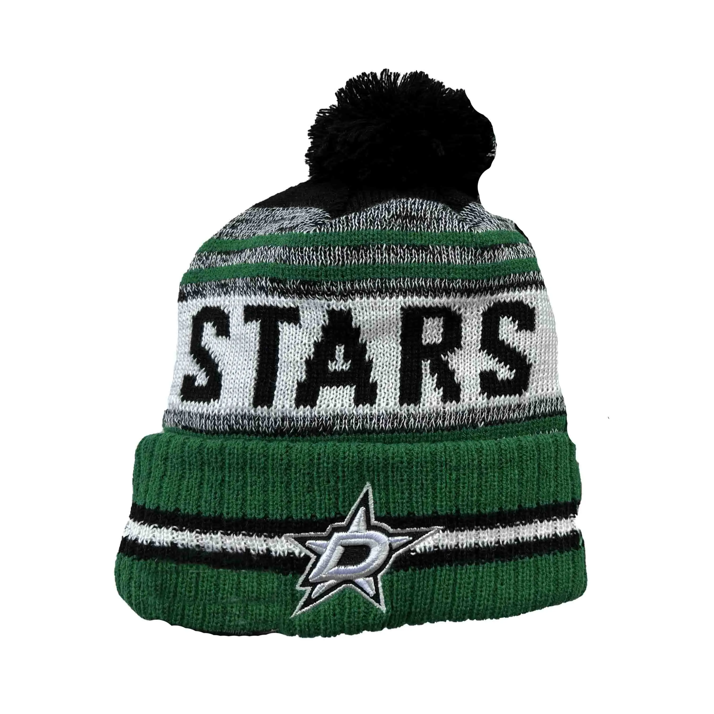 

Ice hockey Beanie Hat With Team Name And Logo Ice hockey Knit Hats Winter Cuffed Stylish Beanie Cap Sport Fans Fashion Cap