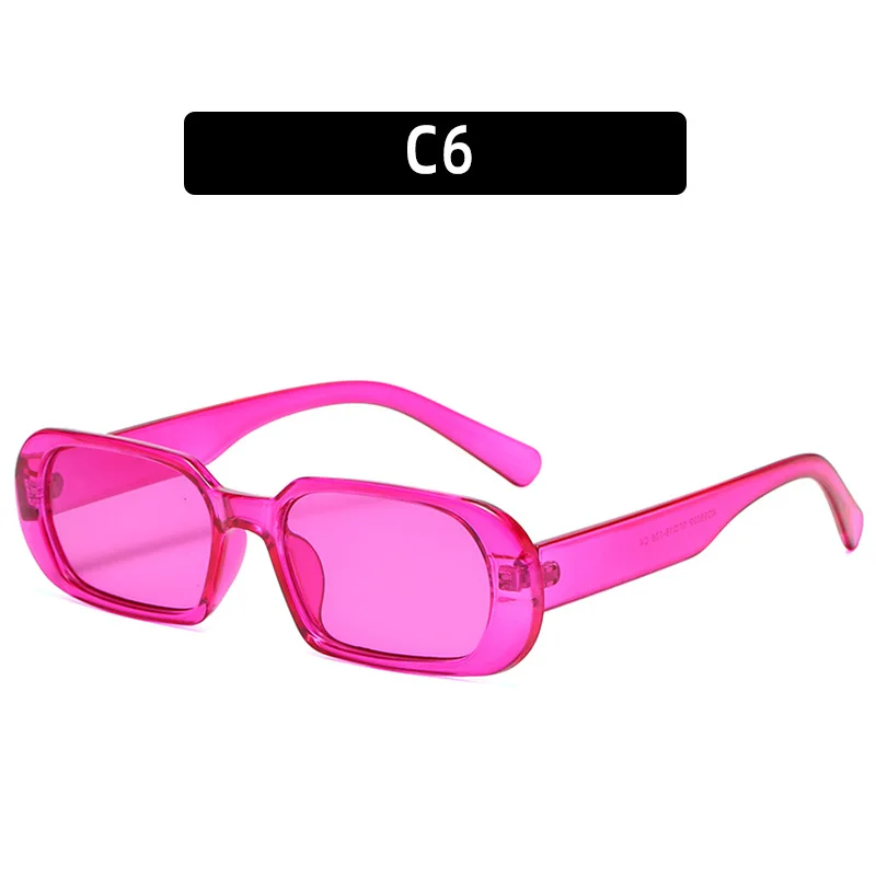 Модные солнцезащитные очки унисекс в черной разноцветной квадратной оправе