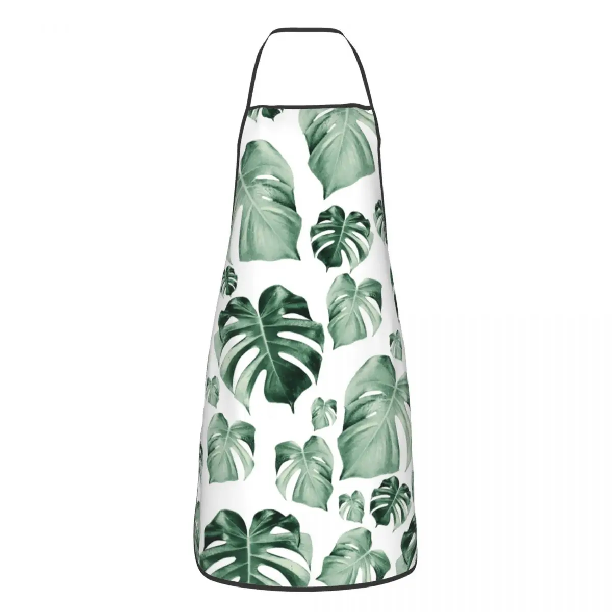 

Leaf Leaves Monstera Apron Jungle Tropical Plant Kitchen Grill Bib Tablier Cooking Home Cleaning Pinafore for Men Women Chef