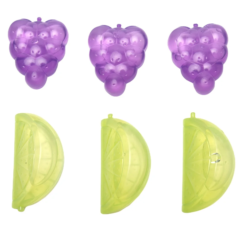 

6pcs Ice Cube Reusable Cooling Tools Maker Mold LDPE Food Grade Plastic Fruit And Square Shaped Multicolour Summer Drinking
