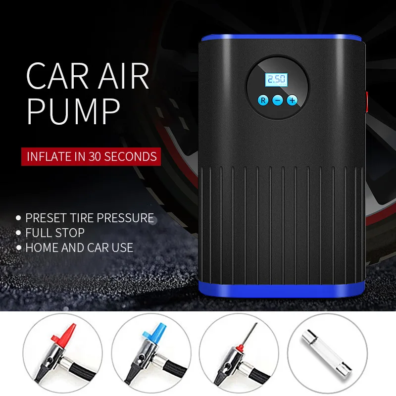 Автомобильный воздушный компрессор с двойным цилиндром Pump12V Электрический