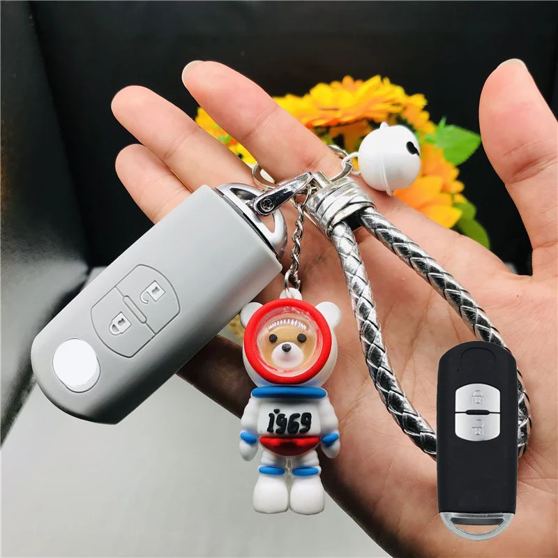 Силиконовый каучук для MAZDA 3 6 MX-5 CX-3 CX-5 CX-7 sciscion 2 Button Smart Remote Car Key CX-9 Cover Мультяшные аксессуары для цепочки