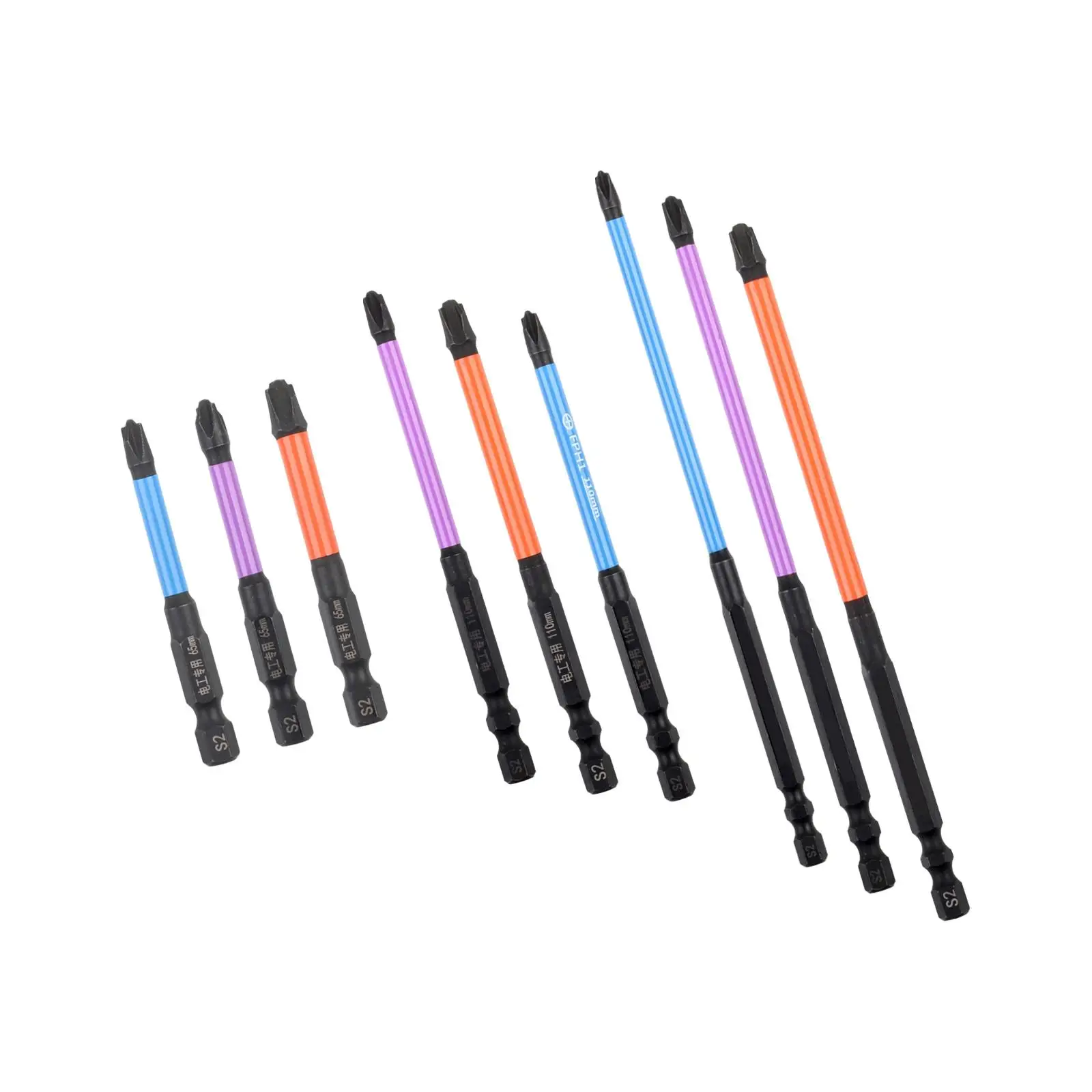 

3x Magnetic Special Slotted Cross Screwdriver Bits Screw Driver Bits for Cordless Drills Hand Drills Electric Drills