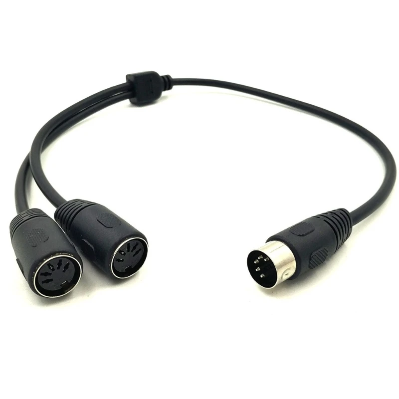 

Male to Female DIN 5P Splitter Y Adapter MIDI Cable 1 to 2 Extension Cord