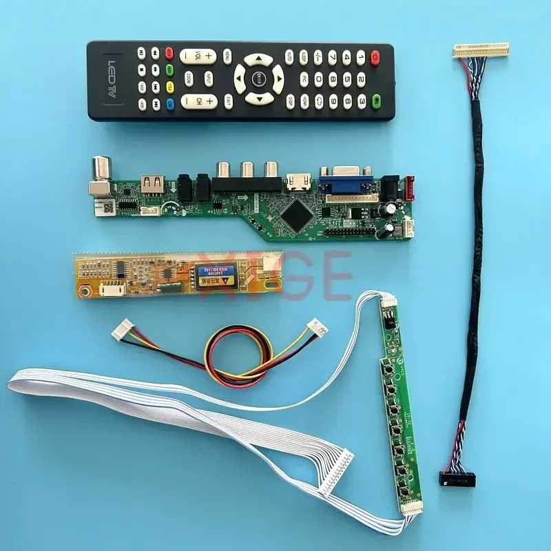 For LTN154AT09 LTN154AT10 Controller Driver Card LCD Screen 30-Pin LVDS AV+HDMI+VGA+IR+USB 1280*800 Test Kit DIY 1CCFL TV Analog