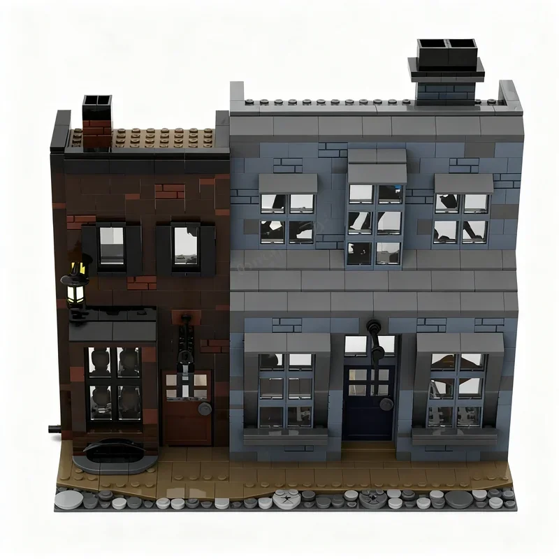 Фото 946 деталей MOC: Конструктор «Улица Ноктюрн» (Noggin Bonce) — Звездная модель Гарри Поттера. Архитектурные строительные блоки. Подарки на фестиваль. Игрушки. Обучающие кирпичики. №3