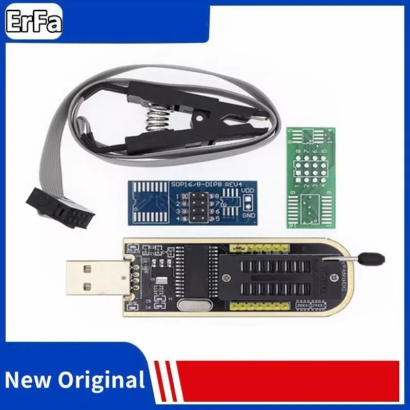 USB-программатор CH341B 24 25 Series EEPROM, флэш-BIOS, материнская плата, модуль маршрутизации 93CXX/25CXX /24CXX SOP8, зажим для тестирования сгорания микросхем
