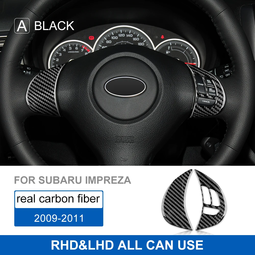 

Настоящая мягкая наклейка из углеродного волокна для Subaru Impreza 2009 2010 2011, автомобильная Кнопка рулевого колеса, аксессуары для внутренней отделки