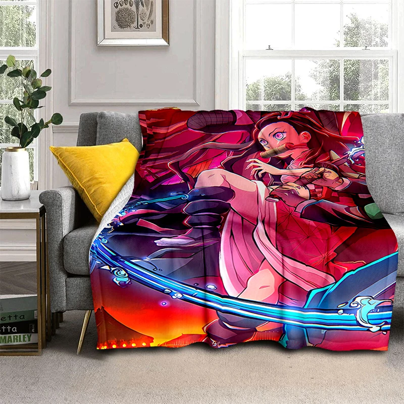 Художественное одеяло фланелевое в стиле аниме домашнее декоративное Флисовое