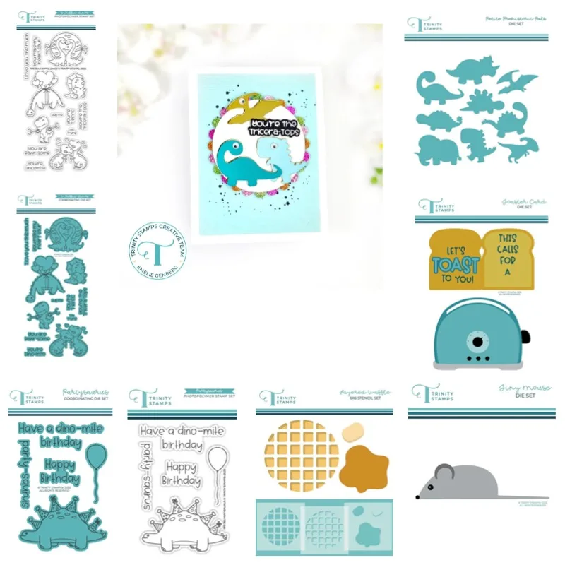 Мышь Partysaurus Petite доисторические ласты тостер металлические штампы силиконовые