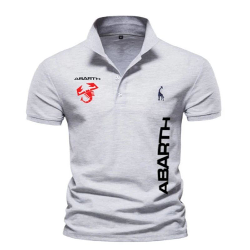 

Мужская хлопковая рубашка-поло с коротким рукавом и логотипом бренда ABARTH