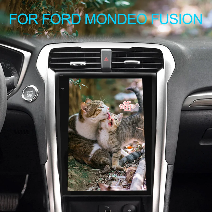 Мультимедийный экран 12 1 дюйма в стиле Tesla Android для Ford Mondeo Fusion автомагнитола
