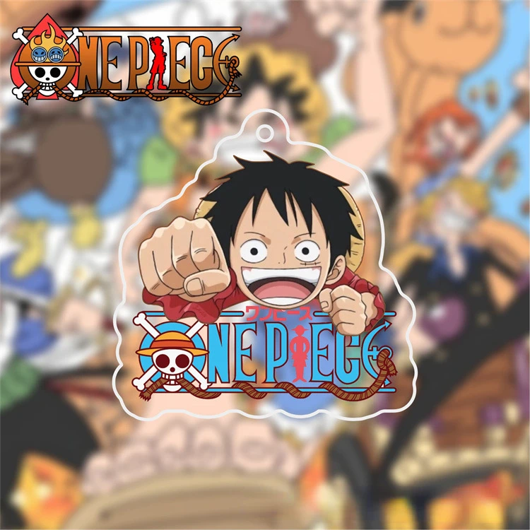 

New One Piece Anime Movie Character Acrylic Double Transparent Keychain Car Bag Pendant Children's Toy Gift Desktop Ornament