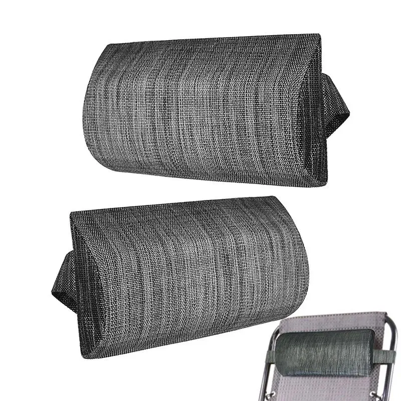 Наголовная подушка для штатива, подушка с ремешком, регулируемый пляжный напольный садовый шезлонг, съемный подголовник 37x17 см