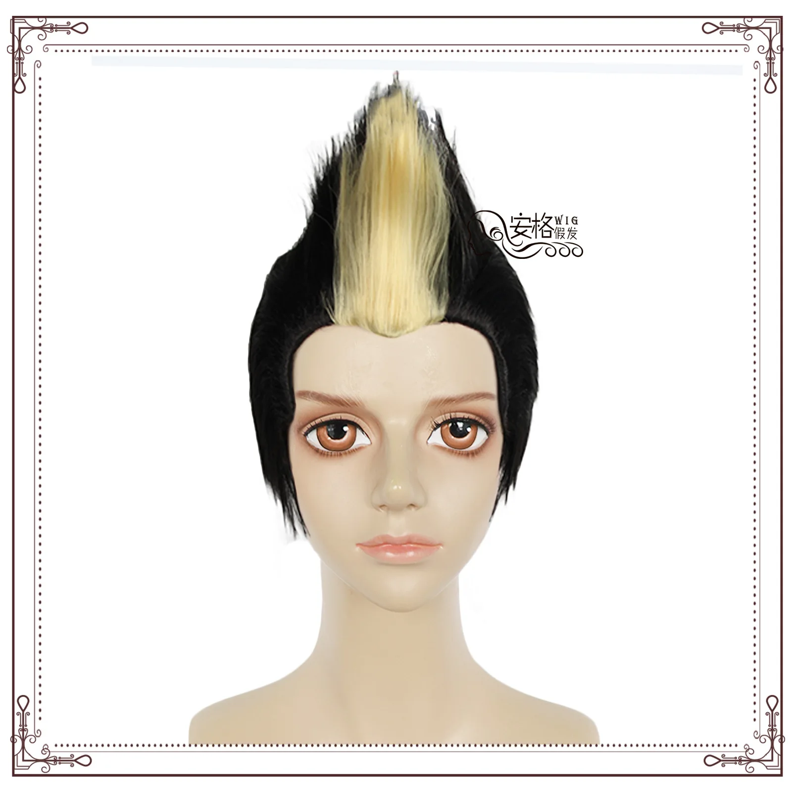 

Anime Tokyo Revengers Hanma Shuji Black Milk Golden Cosplay Wig Haitani Ran Hair Heat Resistant Synthetic Hair Wig