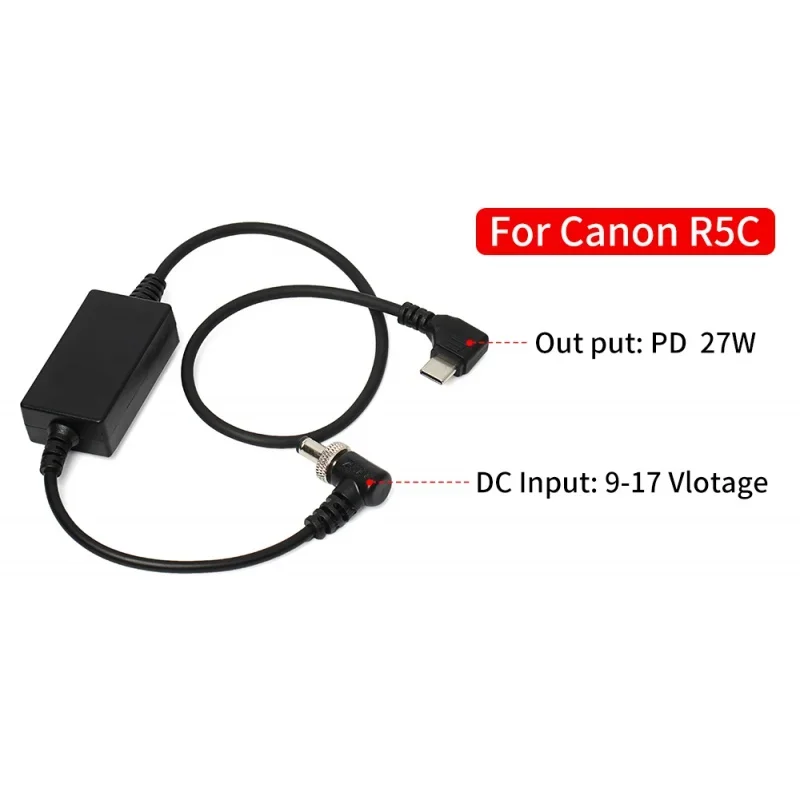 Кабель питания камеры ZITAY DC to Type C для Canon R5C