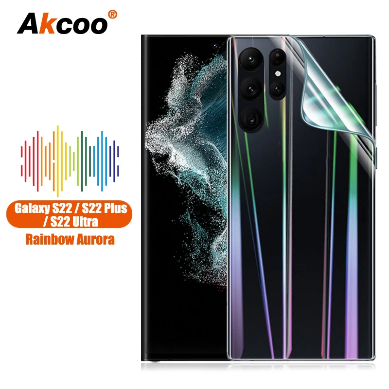 

Galaxy S22 Ultra 5G back Protector Rainbow film for Samsung S22 21 20 Plus Note 10 S8 9 Auror rear film