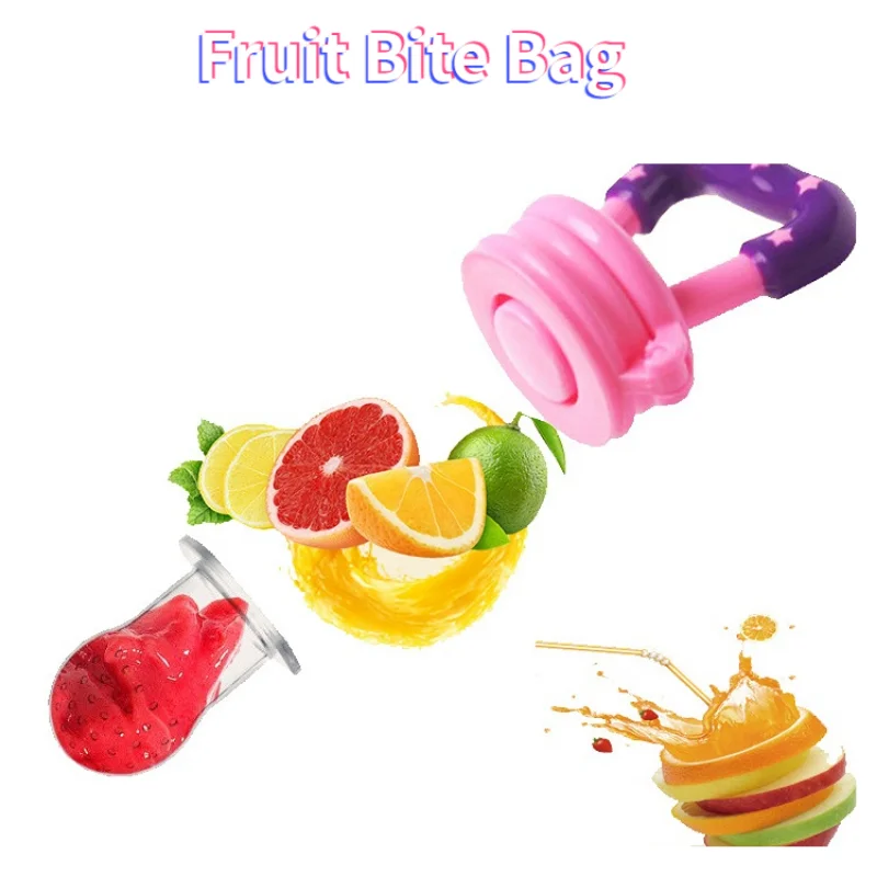 

1PC Silicone Baby Pacifier Safety Fruit Vegetable 3 In 1 Food Bite Bag Infant Newborn Eat Feeding Supplement Nipple Teething Toy