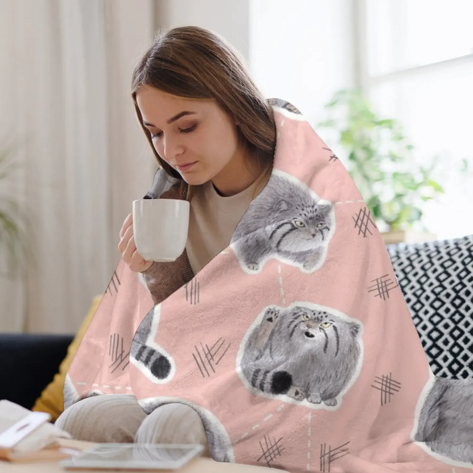 Пушистый плед Pudgy Pallas' Cats