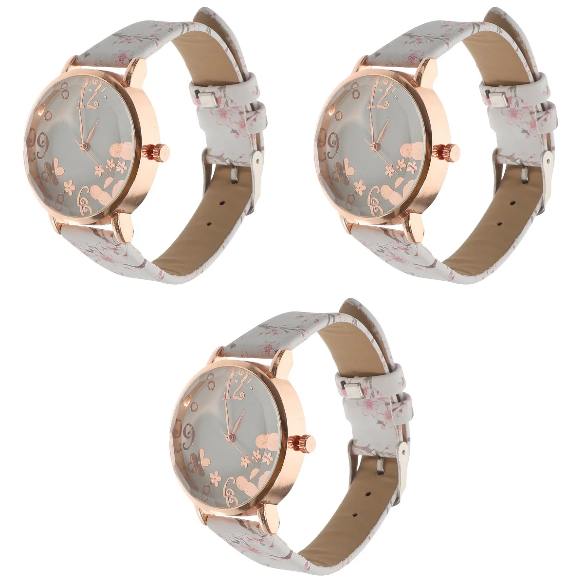 Набор из 3-х часов с декором повседневные женские кварцевые портативные часы Grace