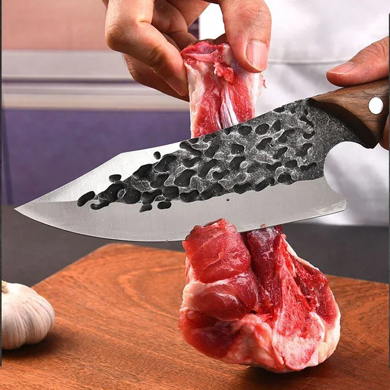 Кухонные ножи Тесак Разделка мяса Овощи Мясник Нож для обвалки Ручной кованый