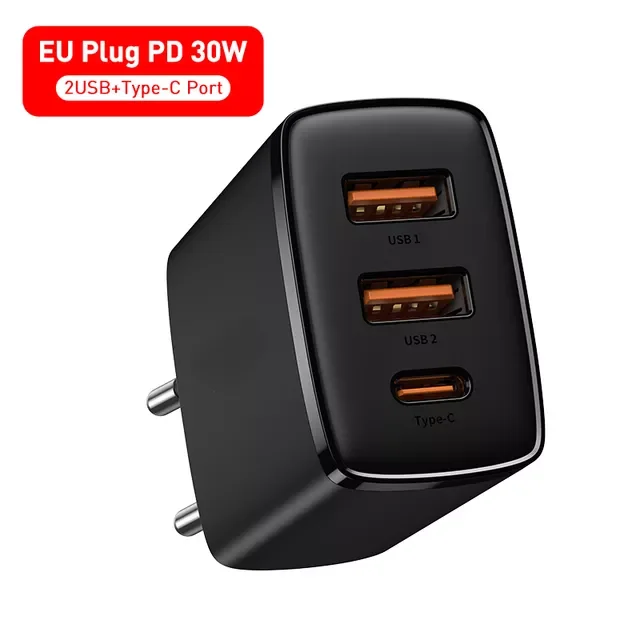 

USB Type C Charger 30W Phone Charger Quick Charge 13 12 Pro Max QC3.0 PD 20W Fast Charging