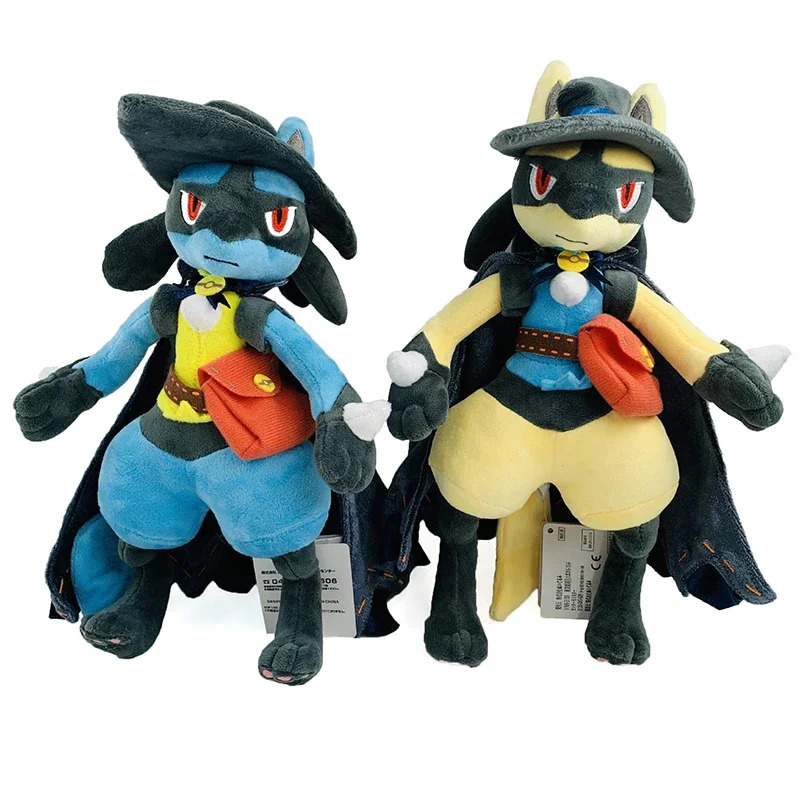 

Плюшевые игрушки в стиле аниме Pokemon Lucario, 30 см, мега-фигурка, Мультяшные плюшевые мягкие подушки, подарки на день рождения для детей