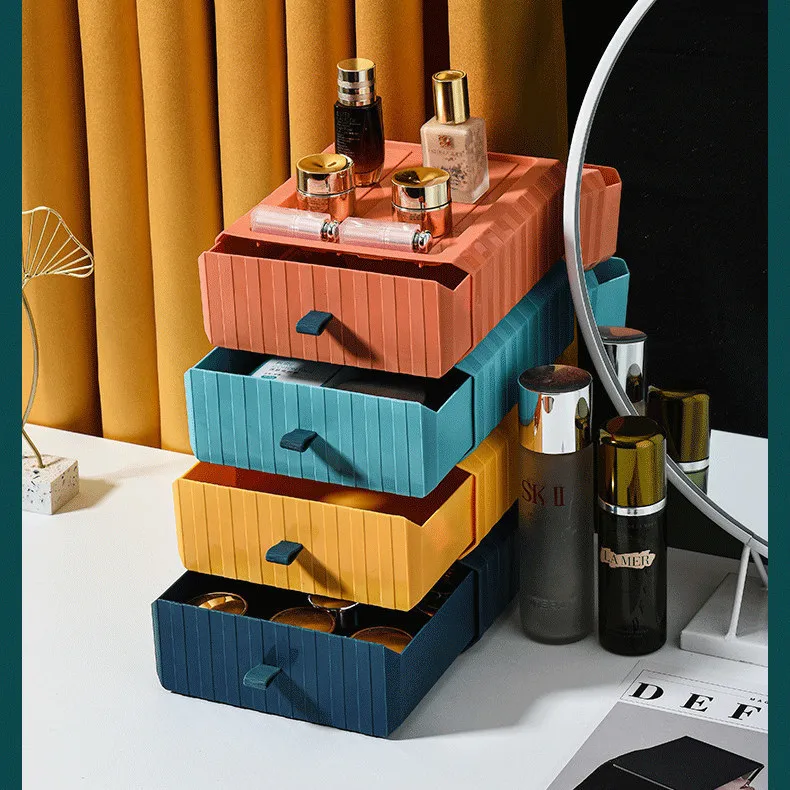 

Home desktop storage box multifunctional drawer type office supplies cosmetics student stationery placed on the shoe cabinet