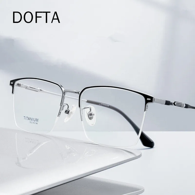 

DOFTA Titanium Glasses Frame Men Prescription Myopia Square Eyeglasses Frames Half Rim Optical Male Korean Eyewear 5839