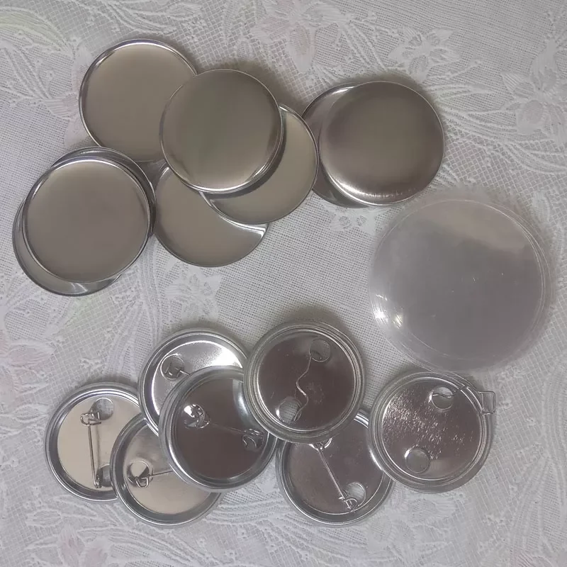 

100Pcs/set 2 1/4" 58mm Metal Blank Badge Pin Button Parts Supplies for Clothes Badge Button Maker Metal DIY Crafts Materials