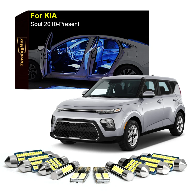 Комплект светодиодных ламп Canbus для внутреннего освещения KIA Soul 2010-Now купол