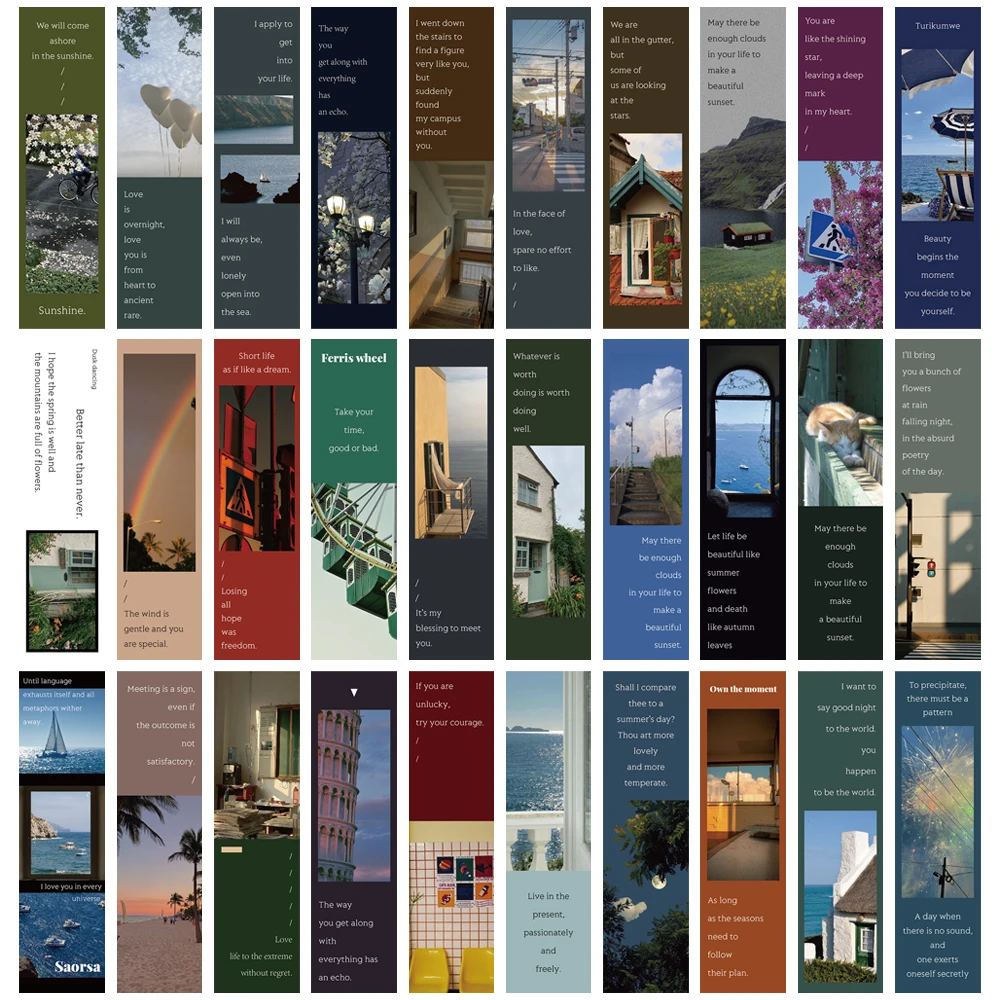 

Бумажные закладки для книг PickJoy, 30 шт.