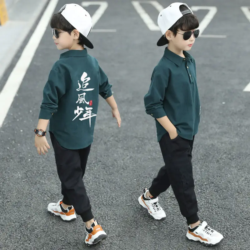 

2022 Boys Summer Clothing Children plaid loose Short Sleeve shirt +Pants 2 pcs Set Kids Baby Boys Clothes 2-10 Years