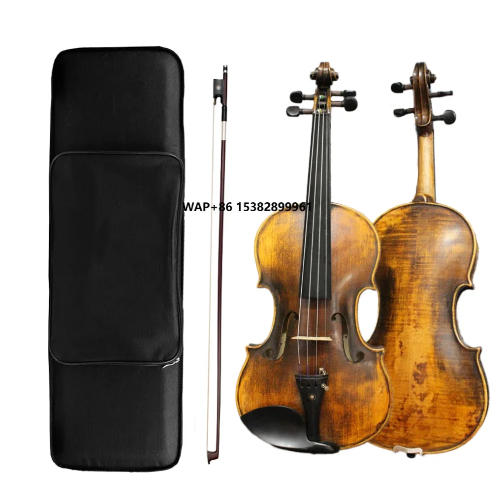 Фото Скрипка NAOMI Advanced Master Old Antique Stradi Style 4/4, копия Cremonese Violin 1715, 4/4, из лучшей европейской древесины, с насыщенным звучанием. №1