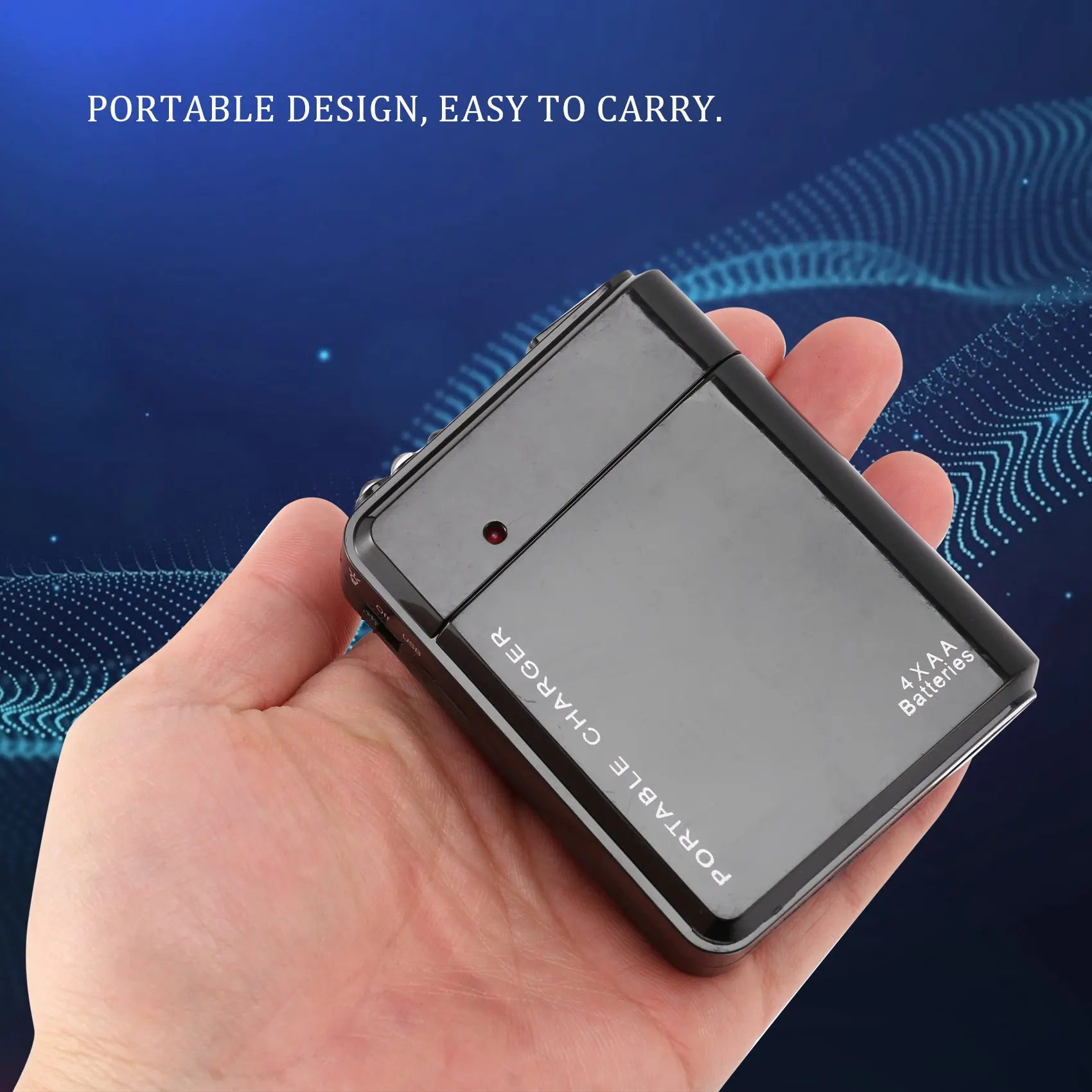 Портативное аварийное зарядное устройство USB для мобильного телефона Black 4X AA Battery