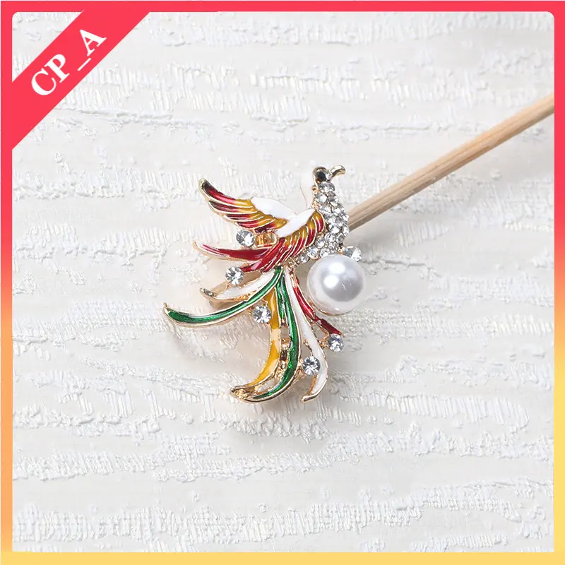 

Elegant and Luxurious Phoenix Brooch with Color Painting Enamel for Women's Accessories Enamel Pin