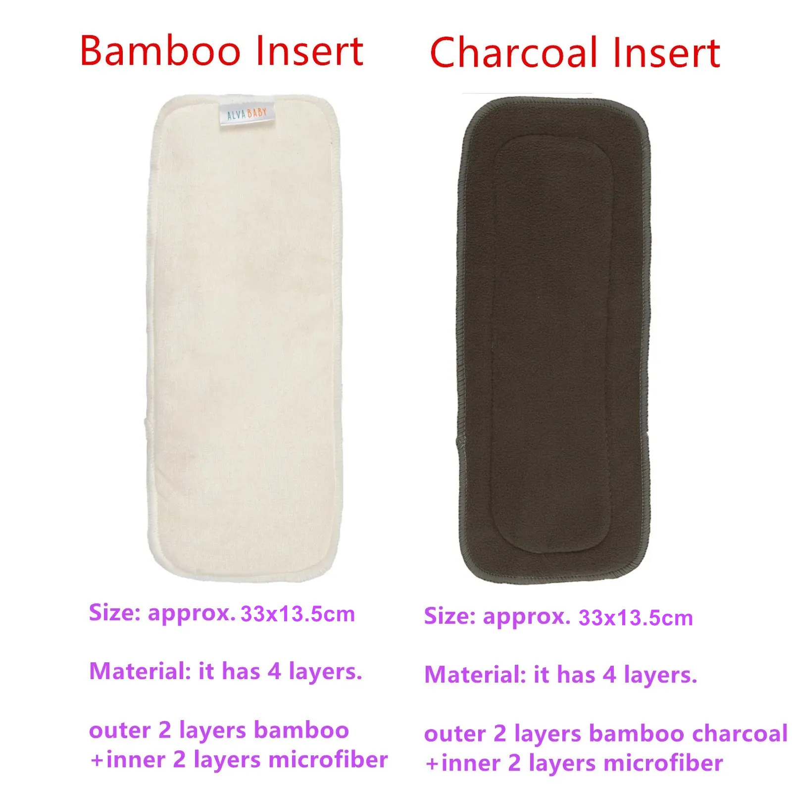 ALVABABY Экологичные современные тканевые подгузники для младенцев и 3-15 кг с одной