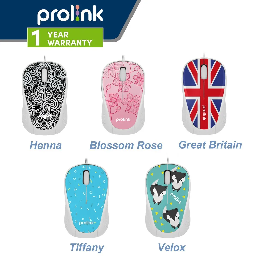 

Prolink Stylish High Precision Artist Collection USB Optical Mouse Night Glowing PMC1005