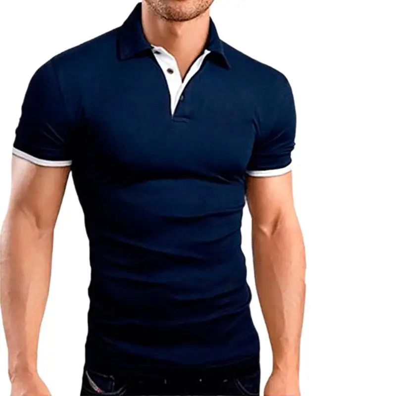 

Men's Polo shirt business Casual summer solid color Polo shirt for men