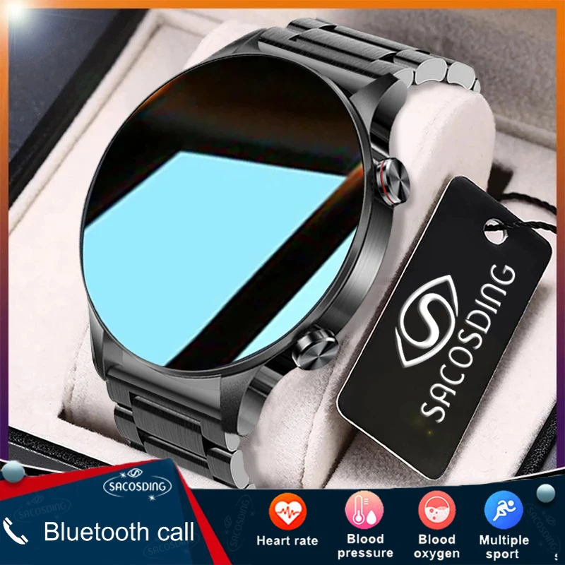 

SACOSDING 2022 Новые смарт-часы для мужчин, полный сенсорный экран, спортивные фитнес-часы, водонепроницаемые, Bluetooth, звонки, умные часы для мужчин +...