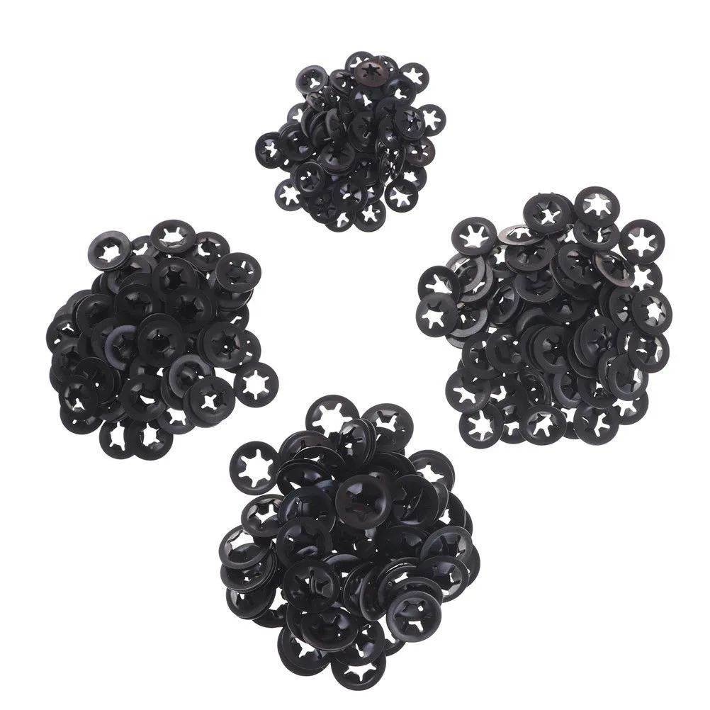 

50 Pcs Locking Washers Push On Star Lock Clips Kit Fastener Retainer For Metric Shaft Repair Tools Accessories