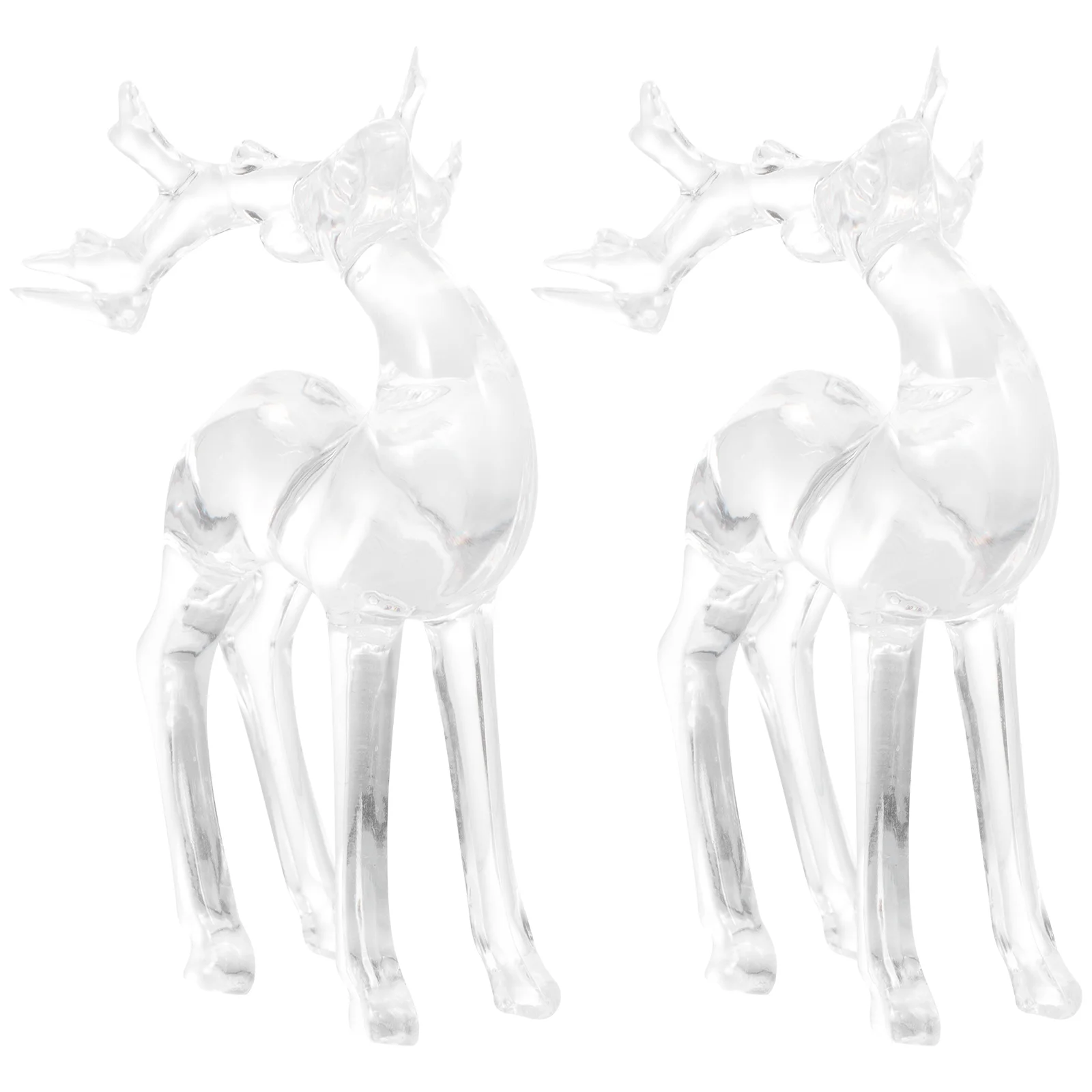 

Elk Suit Acrylic Desktop Decoration Festival Gift Xmas Adornment Transparent Sculpture Statue