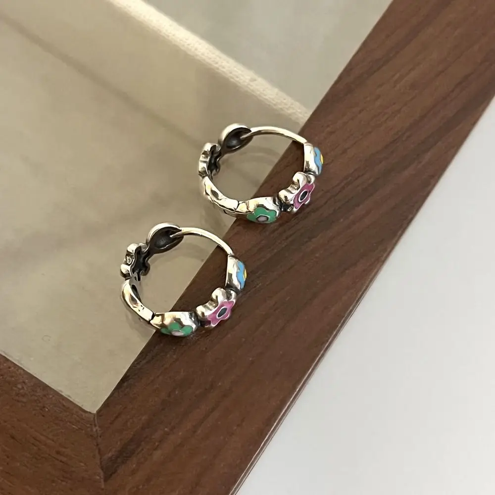 

Flower Niche Design Stud Earrings Fashion Jewelry Girl Earrings Korean Style Earrings Women Hoop Earrings Opening Ring